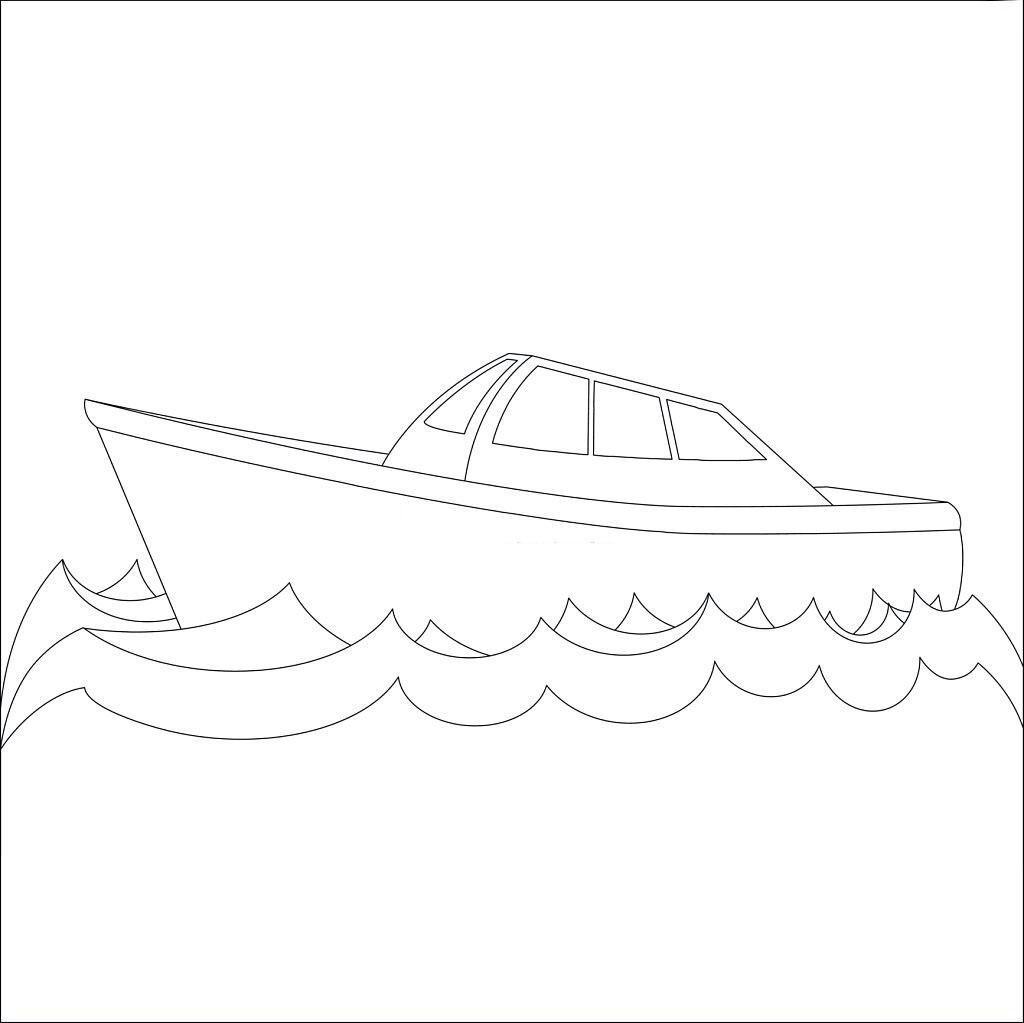 Tranh tô màu chiếc thuyền nhỏ