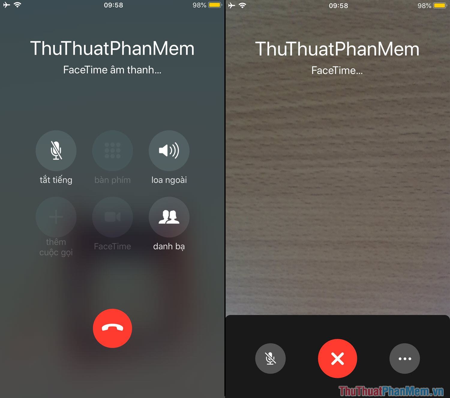 Giao diện quay số cuộc gọi FaceTime