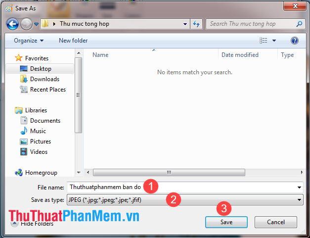 Chọn định dạng file là jpg rồi nhấn Save để lưu lại