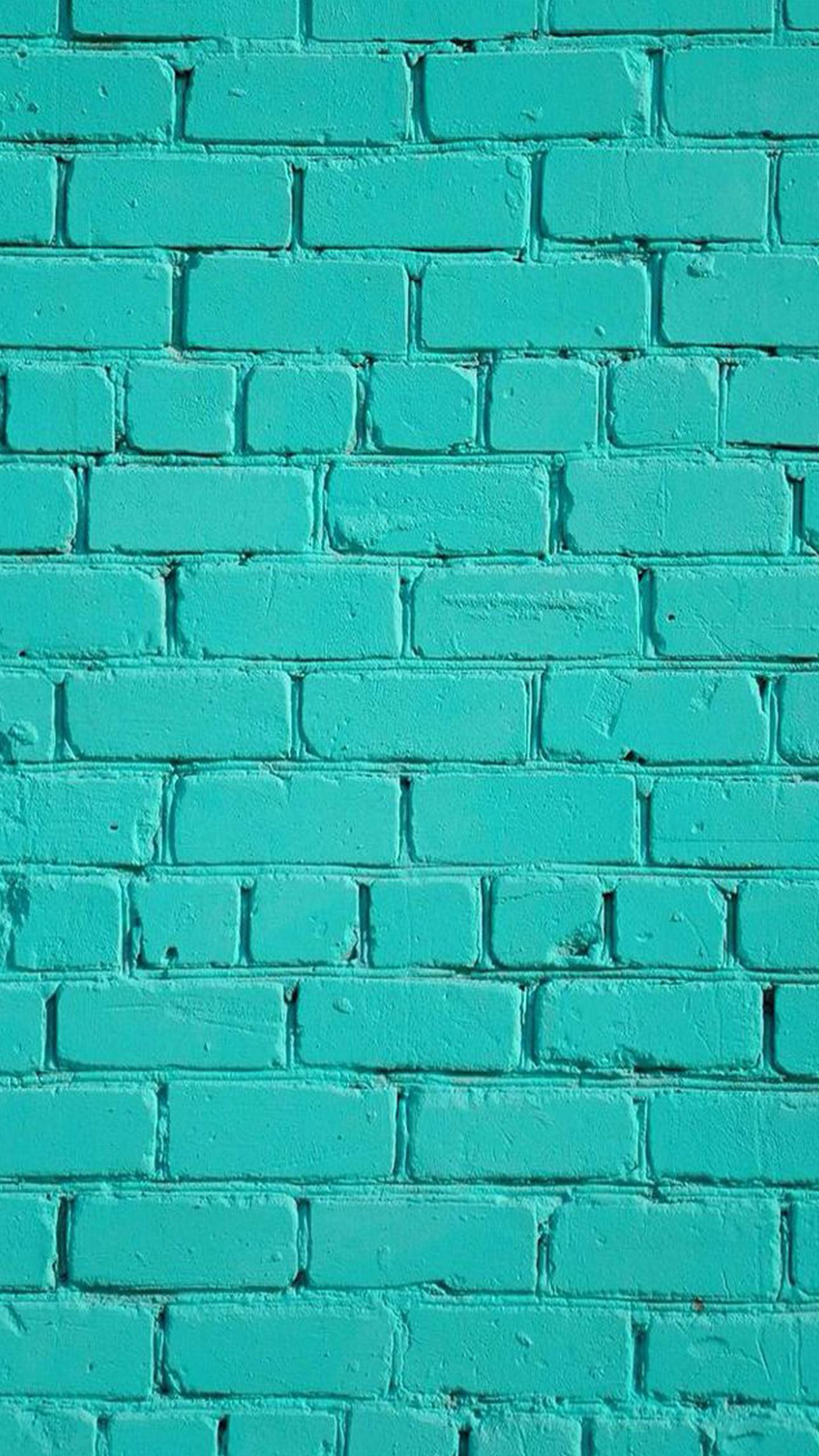 Giấy dán tường gạch màu xanh ngọc
