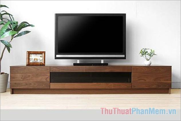 Kích thước kệ tivi hiện đại dành cho tivi từ 43 đến 55 inch