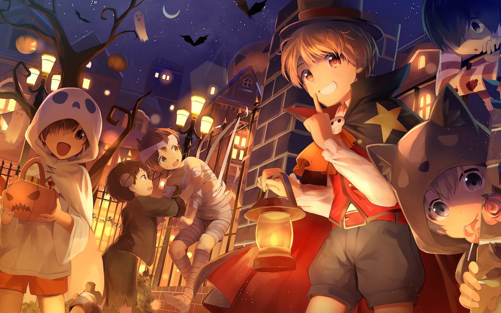 Hình ảnh anime Halloween vui vẻ