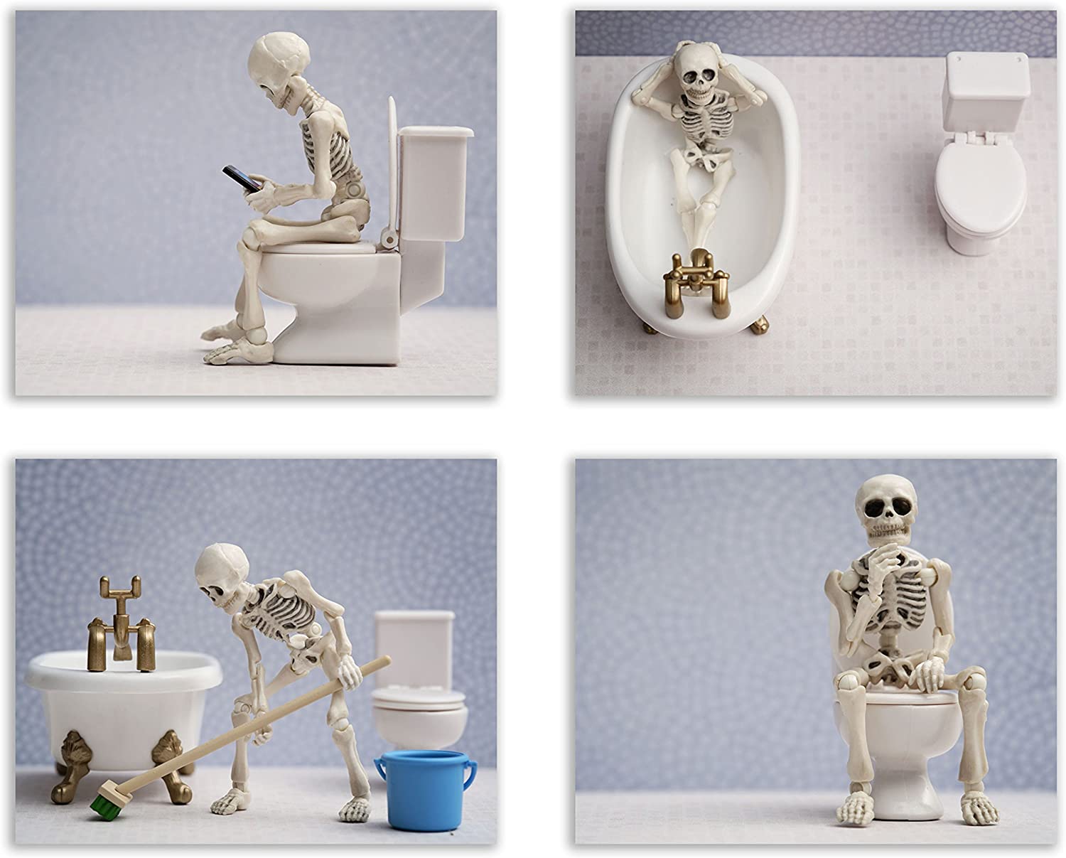 Hình ảnh bộ xương trong nhà tắm cực ngộ nghĩnh