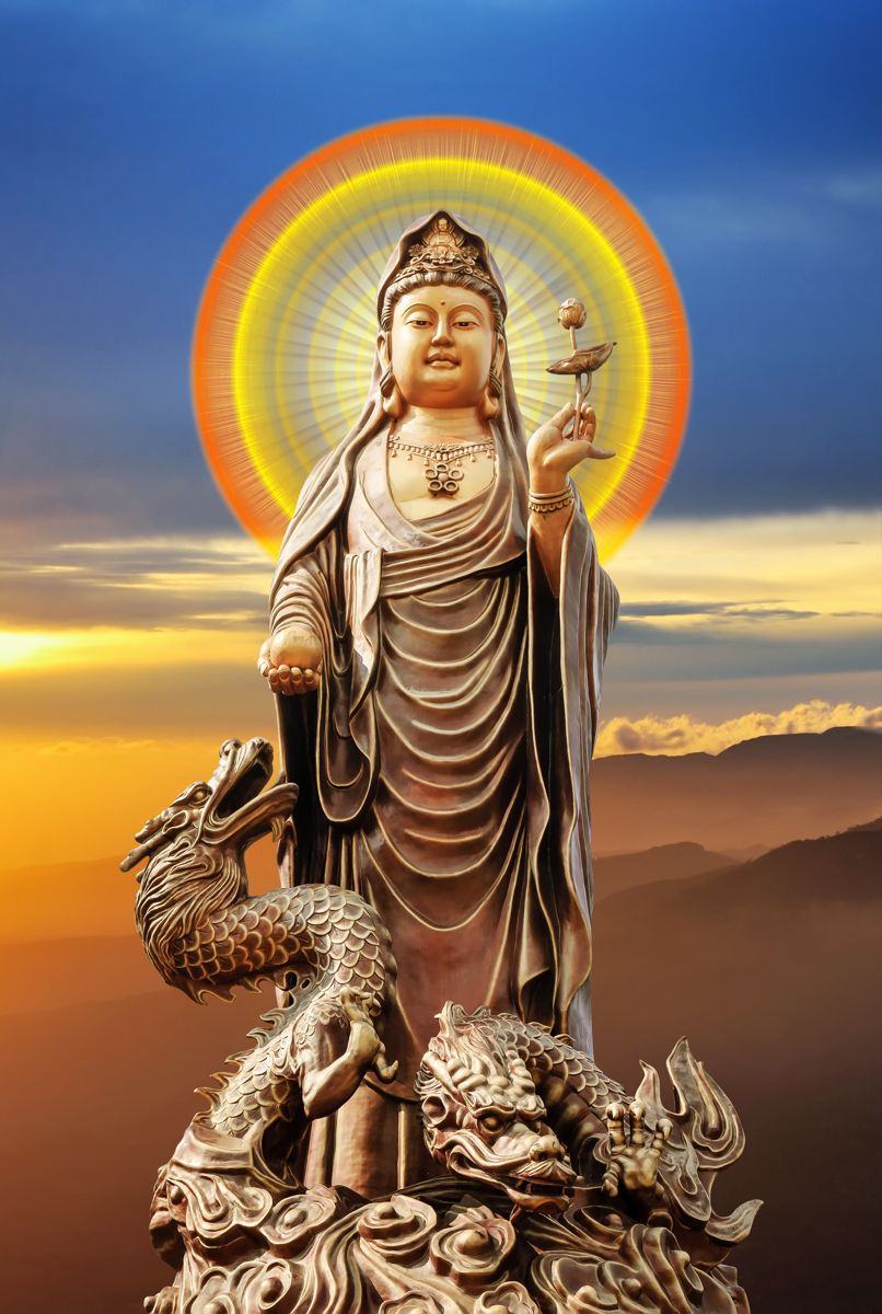 Hình ảnh Phật cưỡi rồng