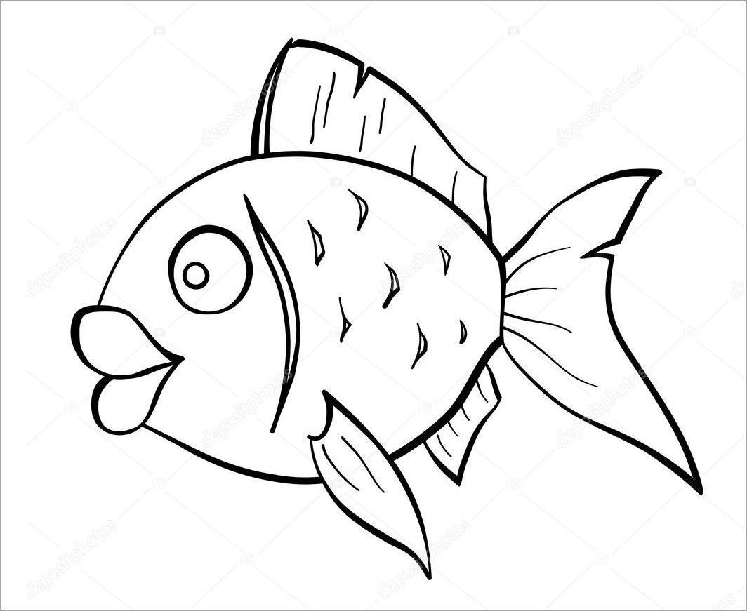 Tranh con cá cho bé tô màu (2)