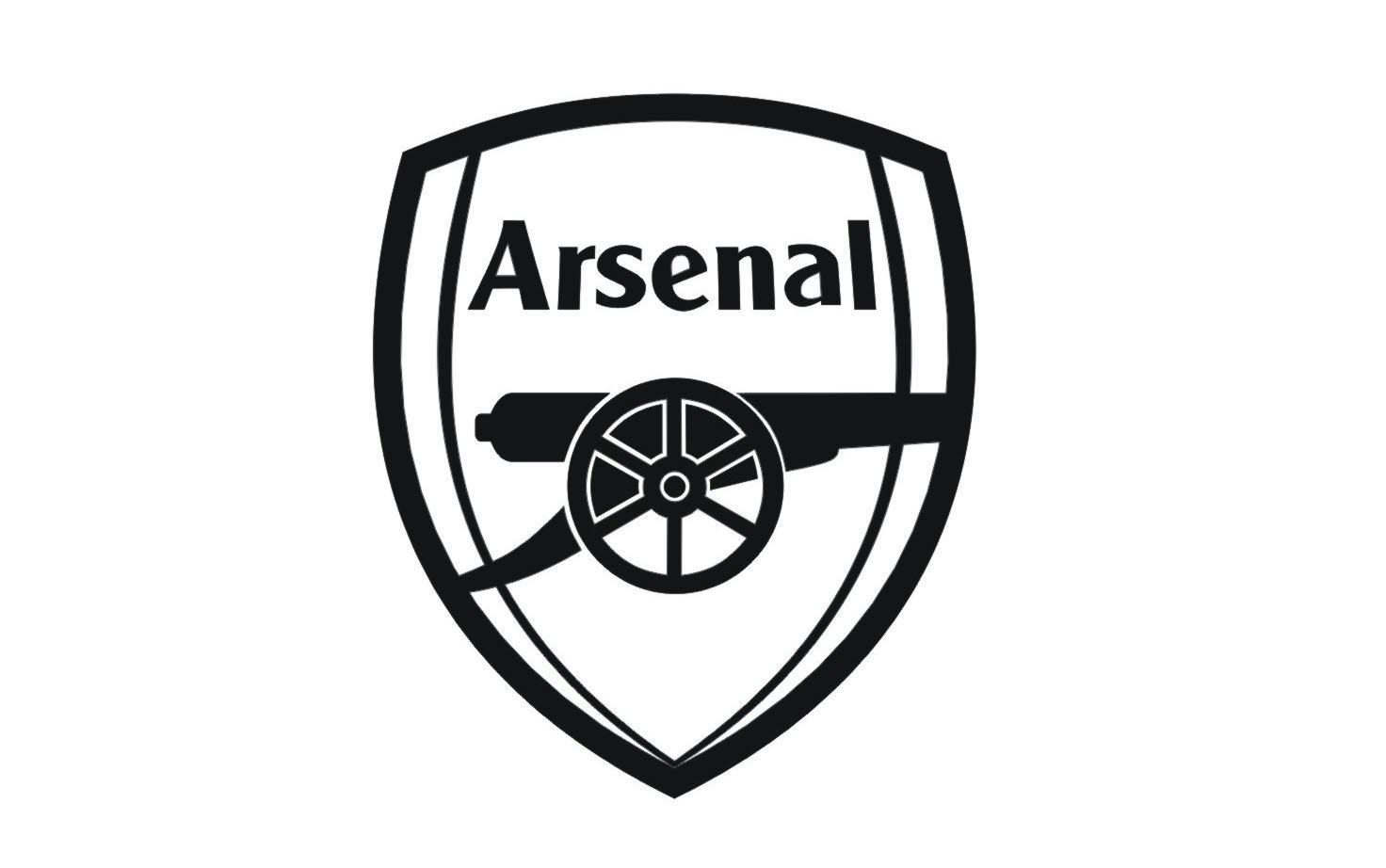 Logo Arsenal màu trắng đẹp