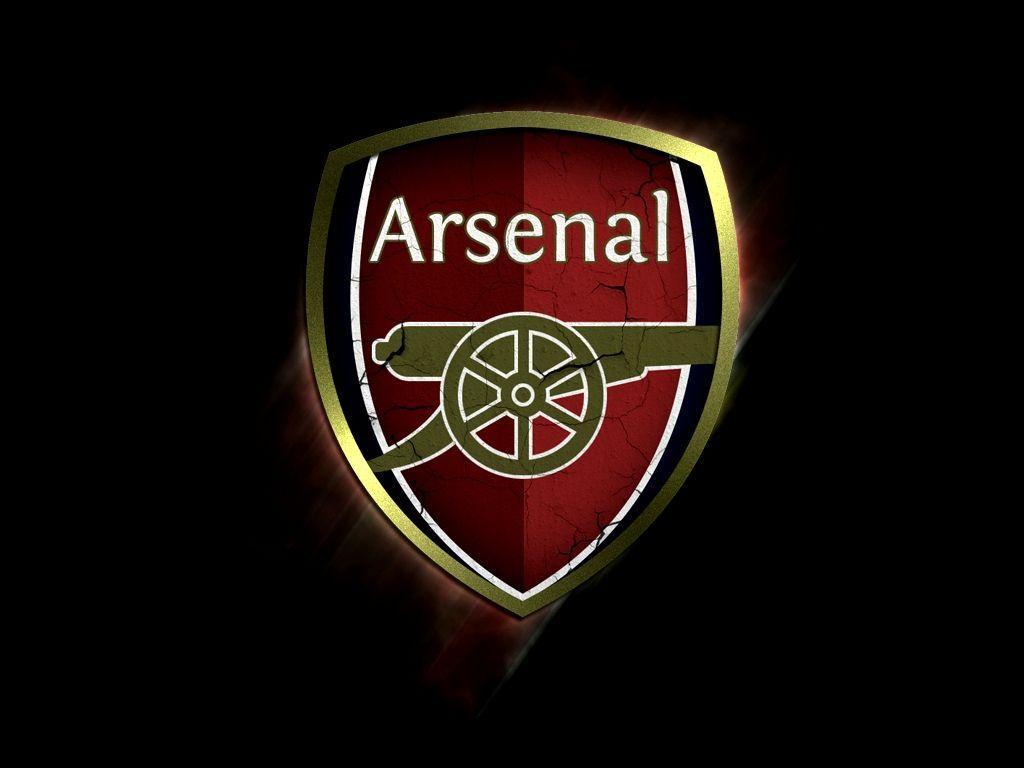 Logo Arsenal trên nền đen