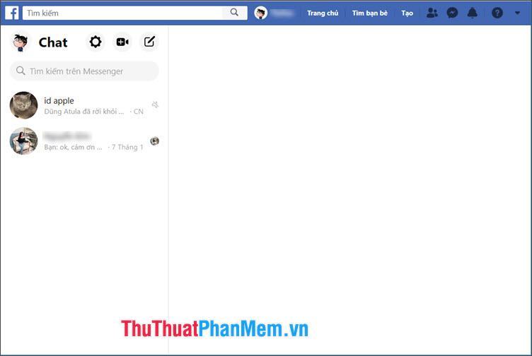 Xóa tin nhắn Messenger thành công