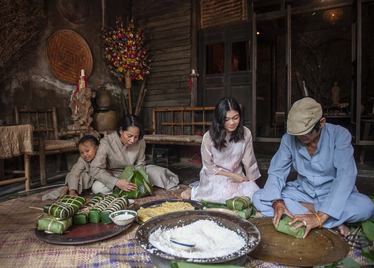 Hình ảnh bánh chưng ngày Tết nét đẹp văn hóa Việt Nam