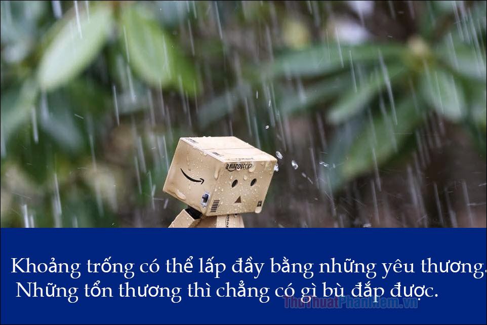 Khoảng trống có thể được lấp đầy bằng tình yêu.  Thiệt hại là không thể sửa chữa