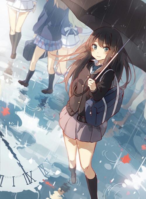 Hình ảnh anime girl cầm ô cực ngầu
