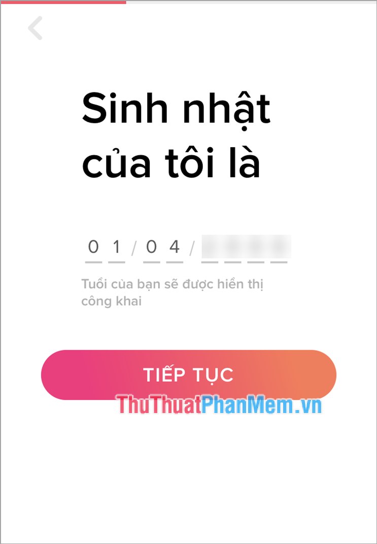 Nhập ngày sinh của bạn