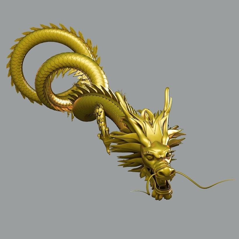Hình ảnh rồng vàng 3D