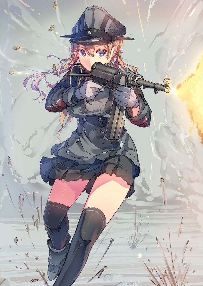 Anime nữ bắn súng dễ thương