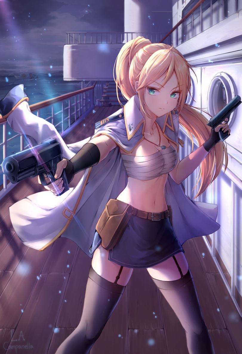 Cô gái anime cầm súng