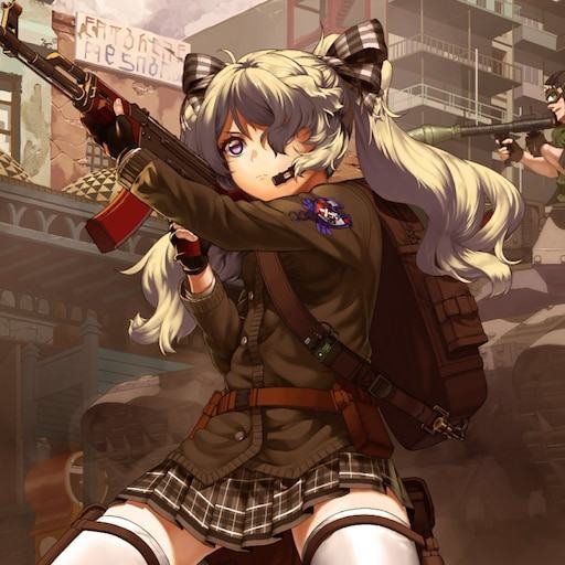 Nữ chiến binh anime cầm súng