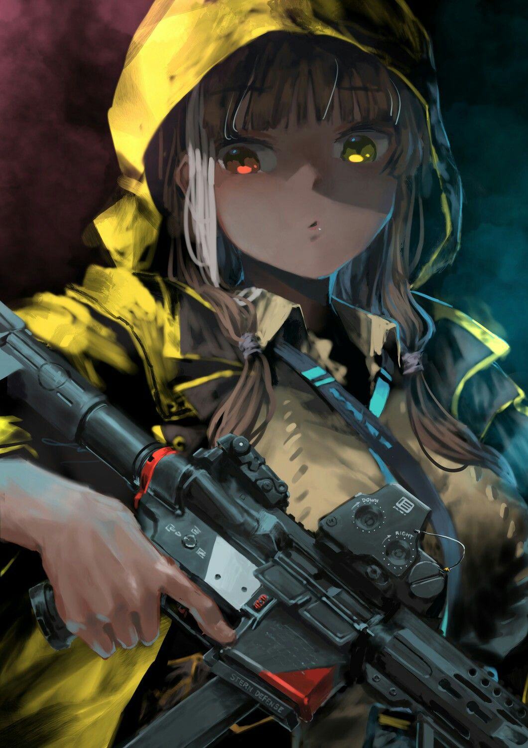 Nữ sát thủ anime với súng