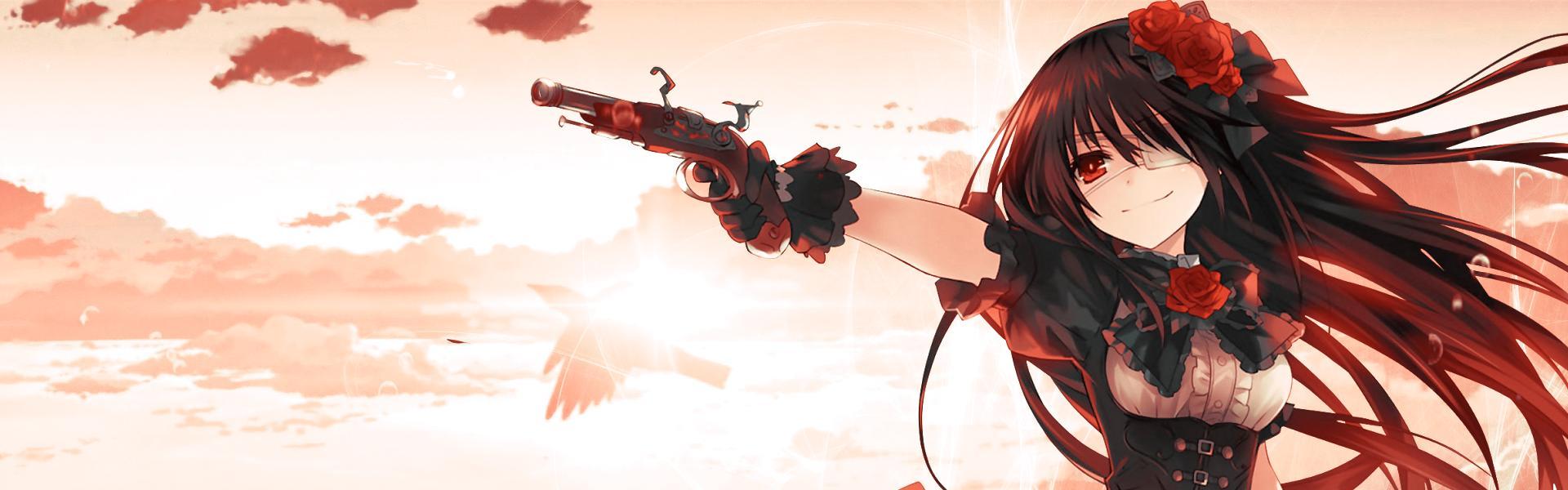 Hình ảnh anime nữ đẹp cầm súng