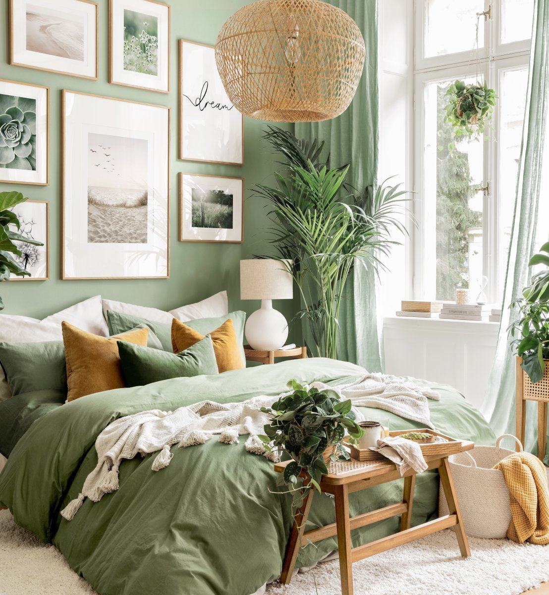 Phòng ngủ màu xanh đáng yêu