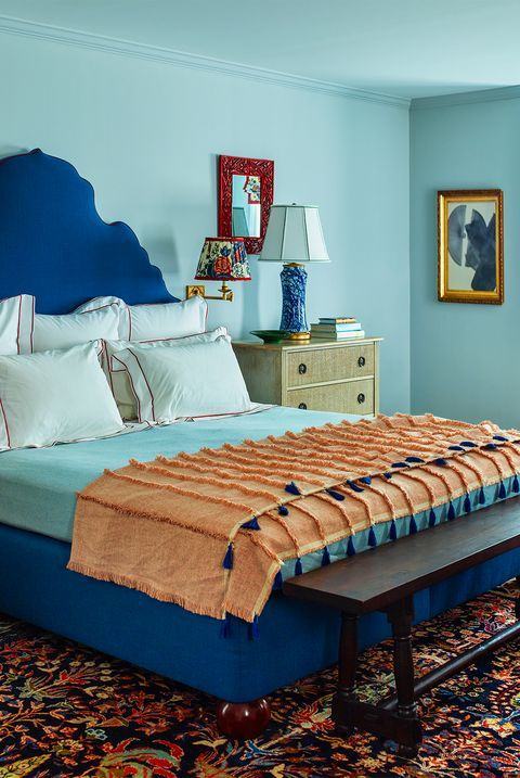 Mẫu phòng ngủ màu xanh navy dễ thương