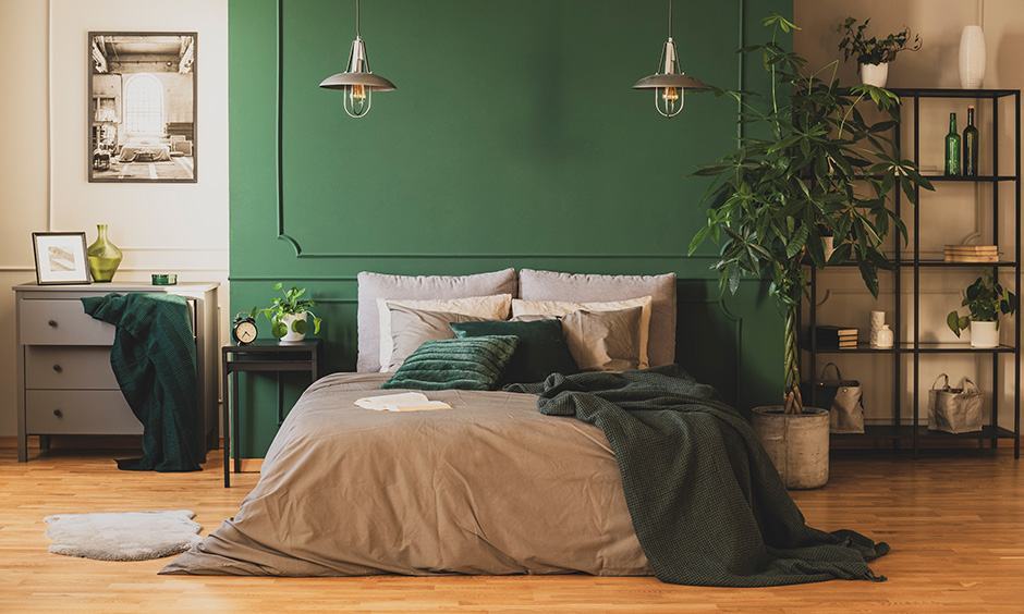 Thiết kế phòng ngủ xanh Châu Âu