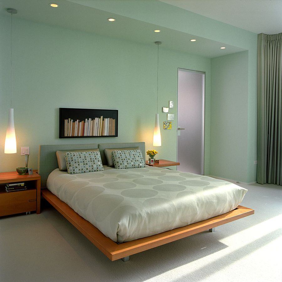 Thiết kế nội thất phòng ngủ xanh đẹp