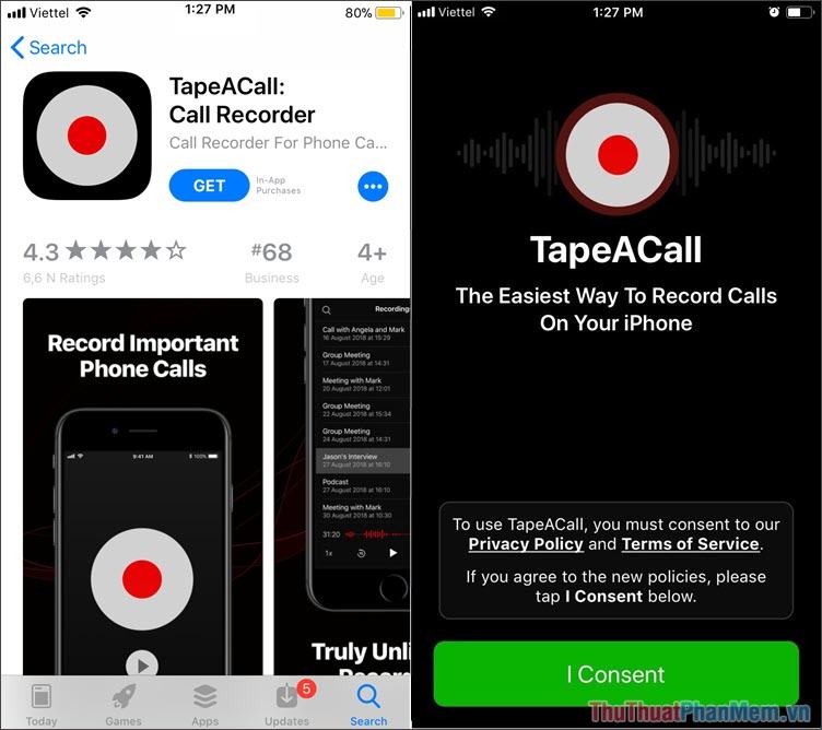TapeACall: Ghi âm cuộc gọi