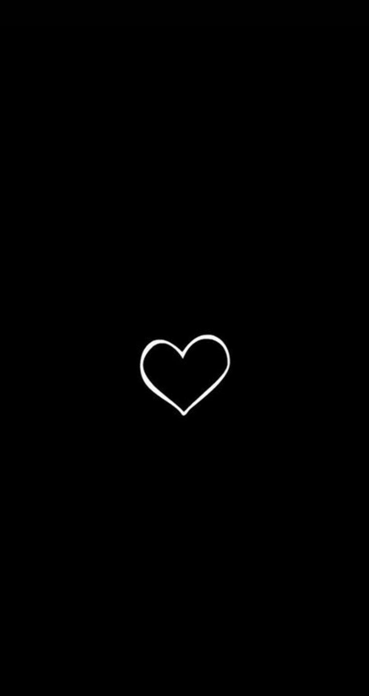 Hình nền trái tim đen trắng cho điện thoại