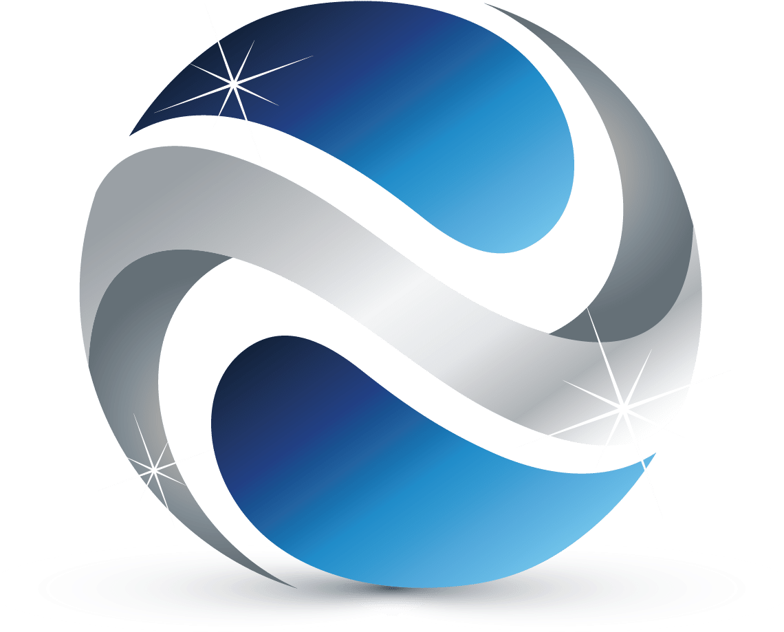 Logo quả địa cầu lấp lánh