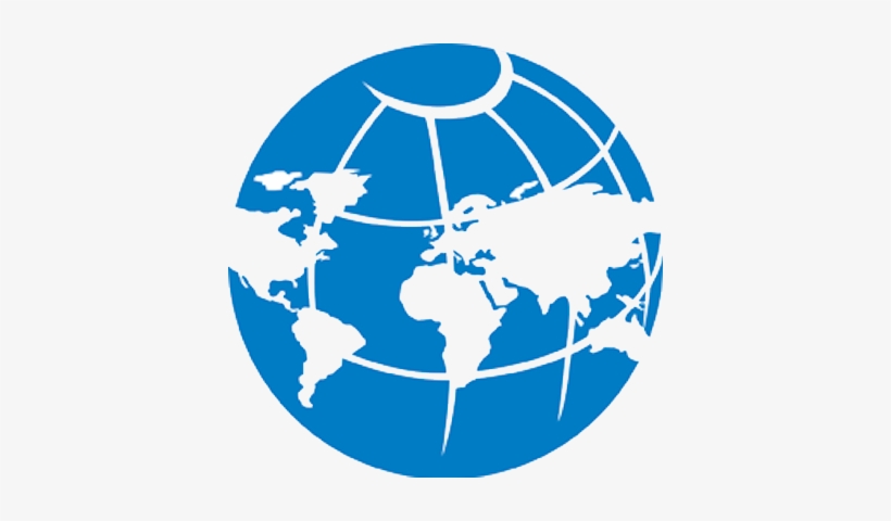 Logo quả địa cầu màu xanh