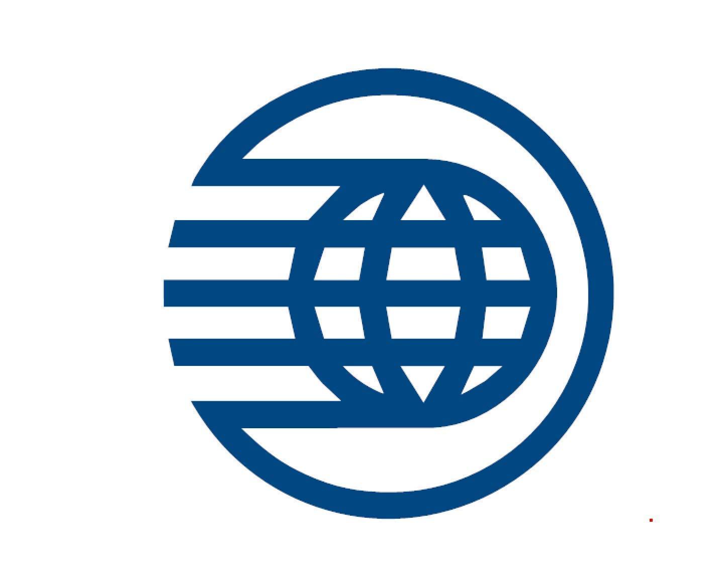Logo quả địa cầu màu xanh
