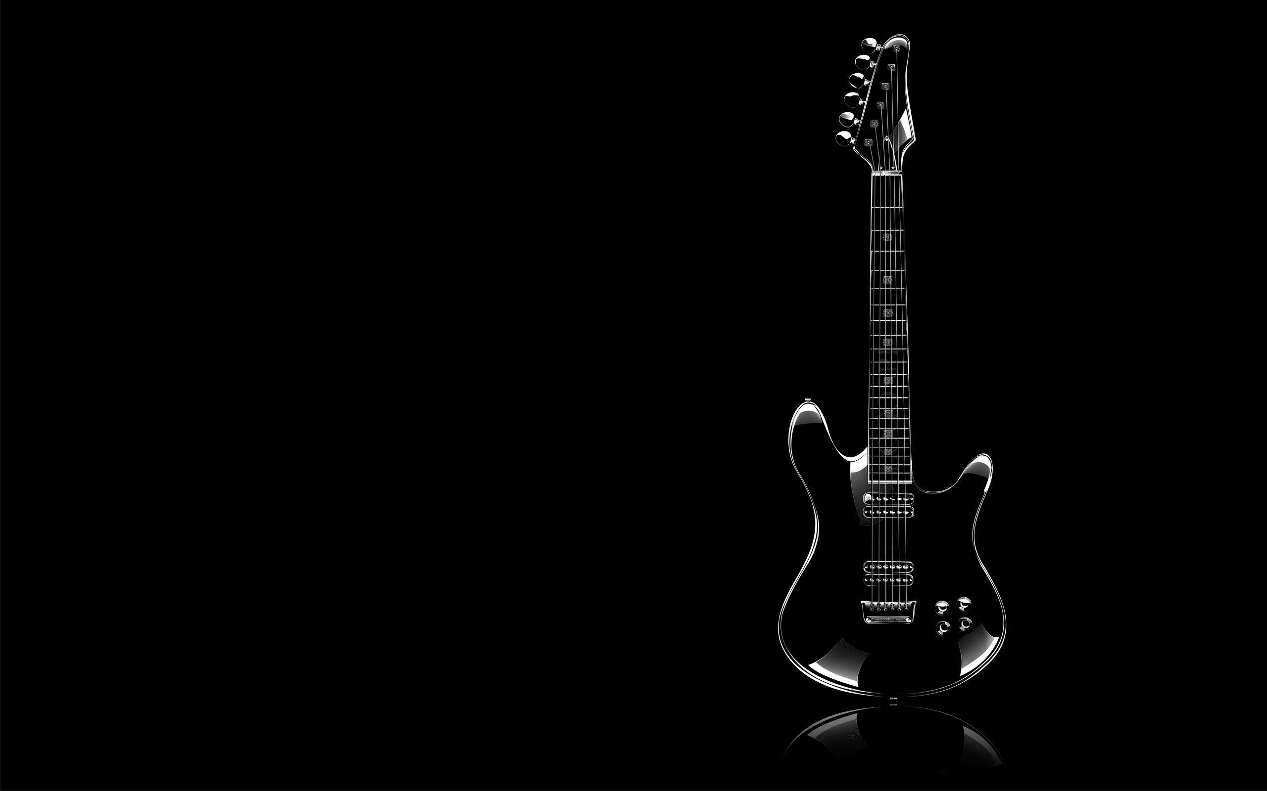 Hình nền cây đàn guitar màu đen
