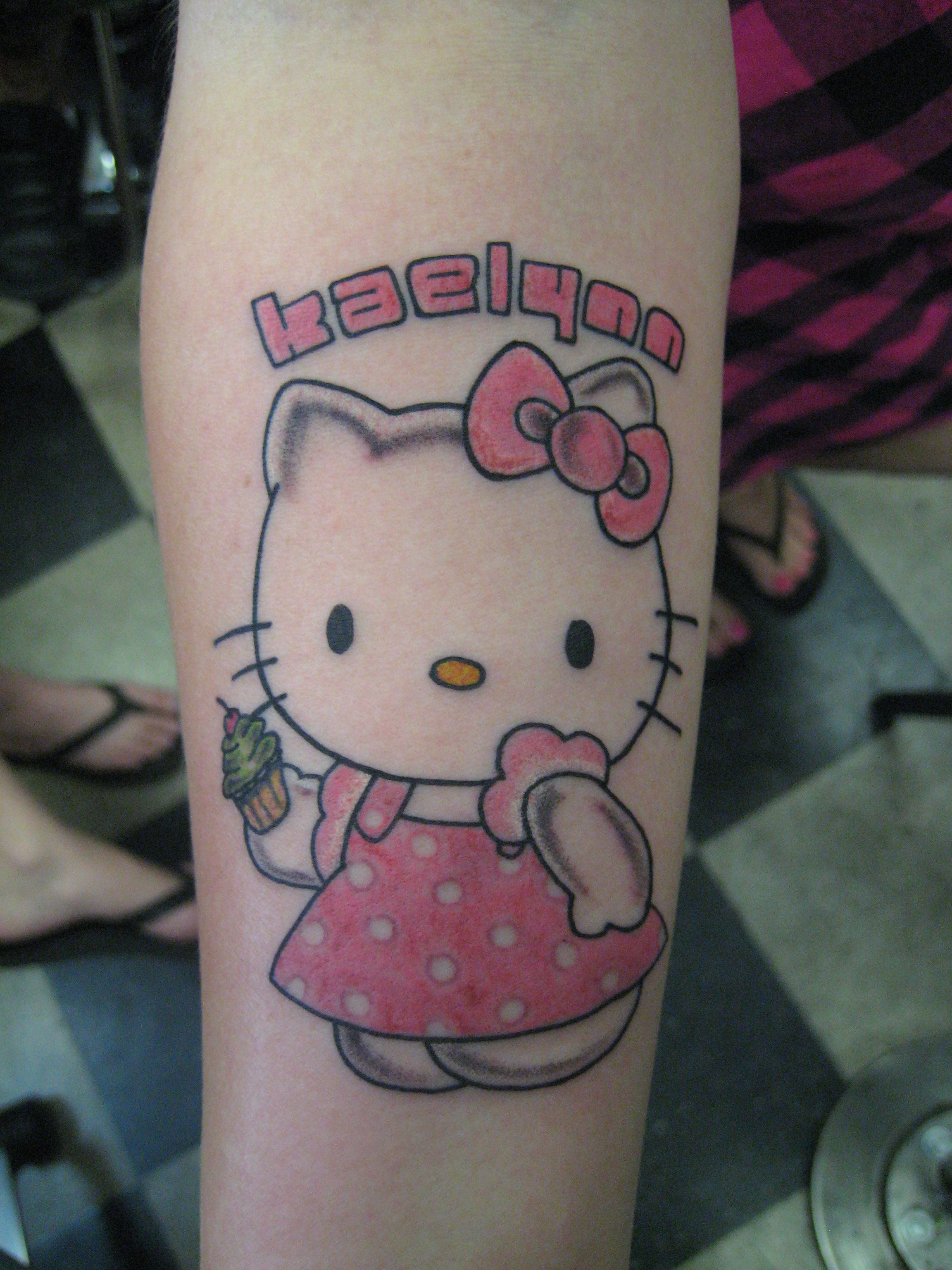 Hình xăm Hello Kitty đẹp và đáng yêu nhất