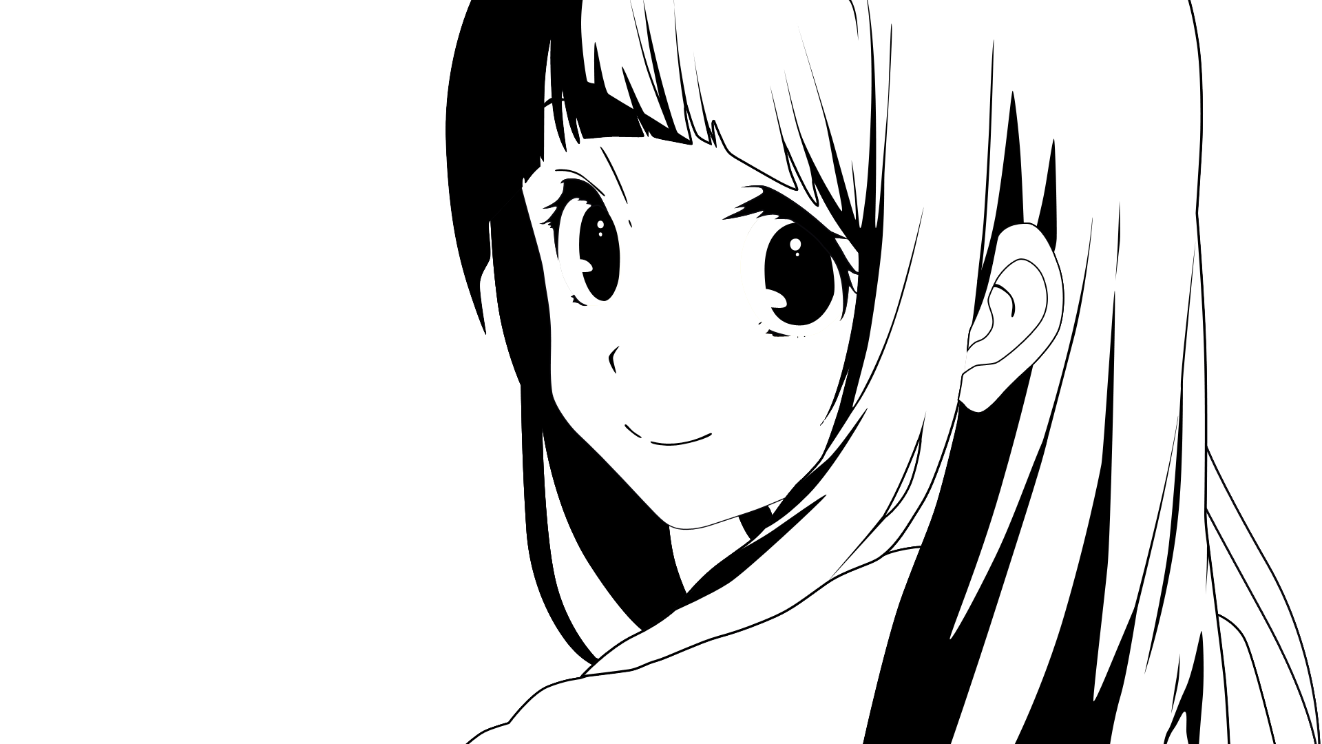 Hình ảnh Anime đen trắng đơn giản