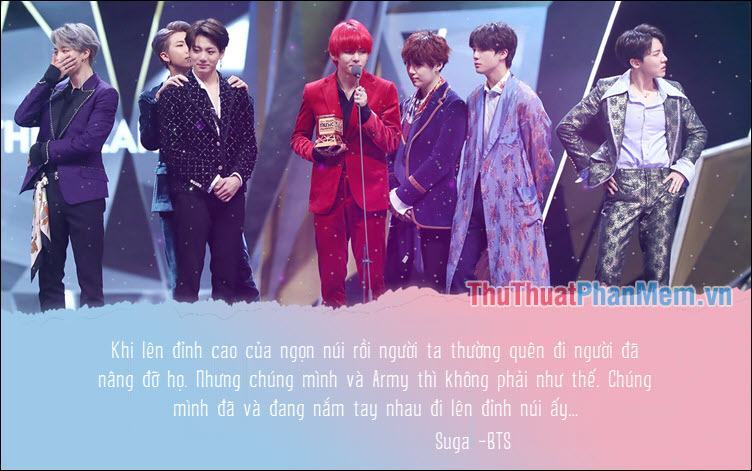 Câu nói hay, truyền cảm hứng của Suga – BTS