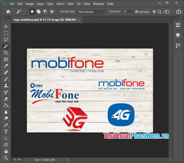 PSD logo Mobifone đẹp