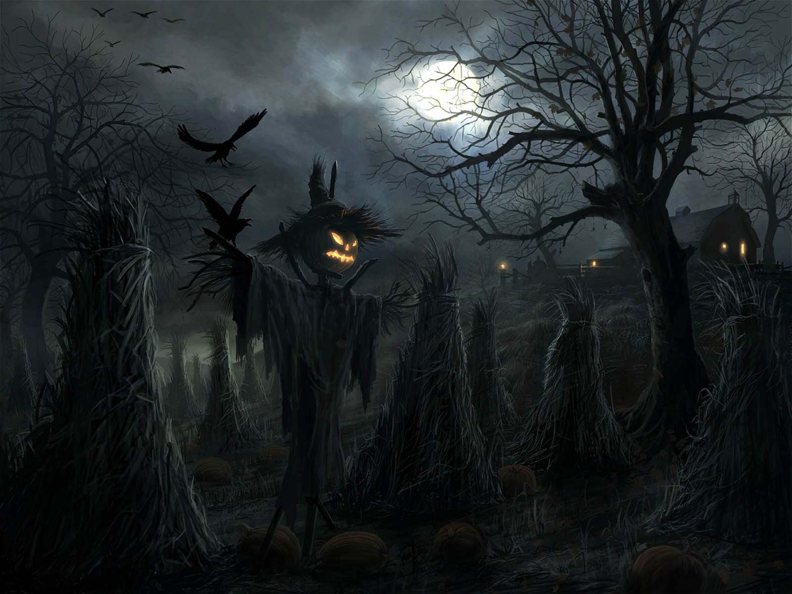 Hình nền Halloween đen tối