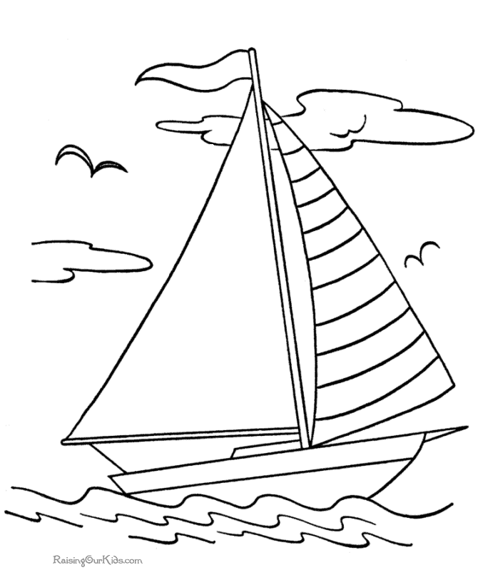 Tranh thuyền buồm đen trắng đơn giản