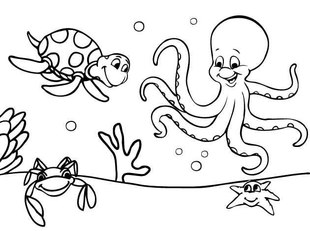 Tải xuống hình minh họa mực bạch tuộc dưới đáy biển