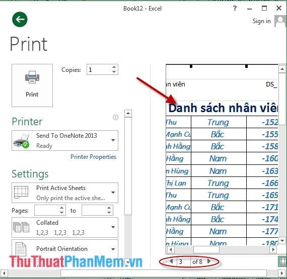 Headline Danh sách nhân viên hiển thị trên trang mới