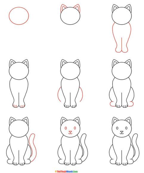 Cách dễ nhất để vẽ một con mèo