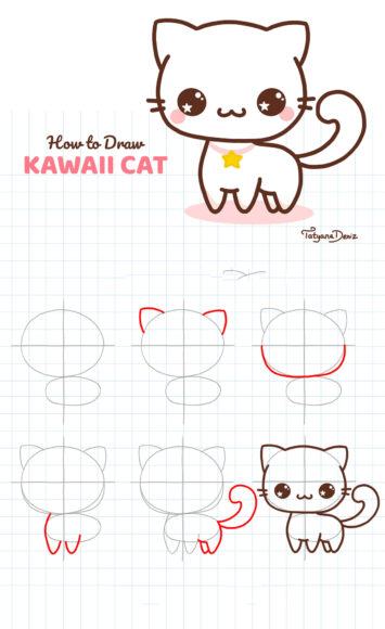 Cách Vẽ Con Mèo Dễ Thương