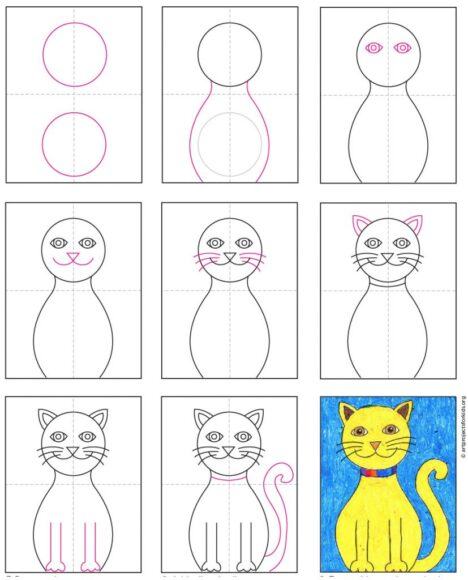 Cách Vẽ Con Mèo Cho Trẻ Em