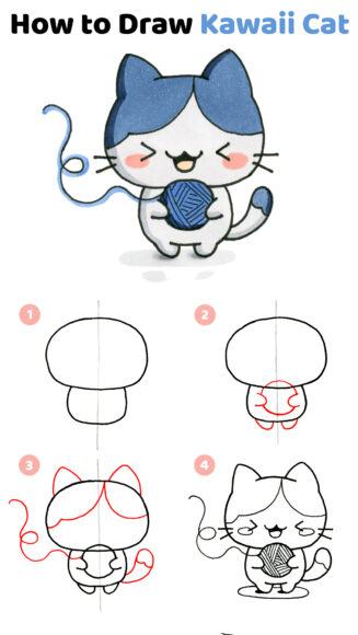 Cách Vẽ Con Mèo Dễ Thương