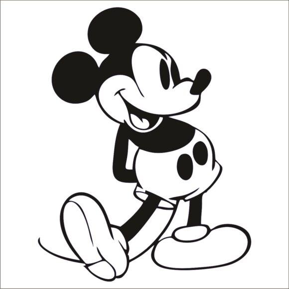Hình ảnh Mickey trắng đen