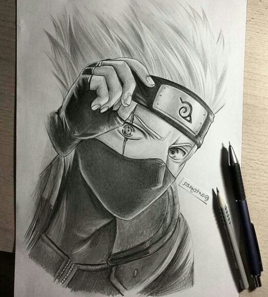 dessin Naruto Shippuden Élégant Photographie Bản vẽ của tôi Kakashi Hatake Nghệ thuật Anime
