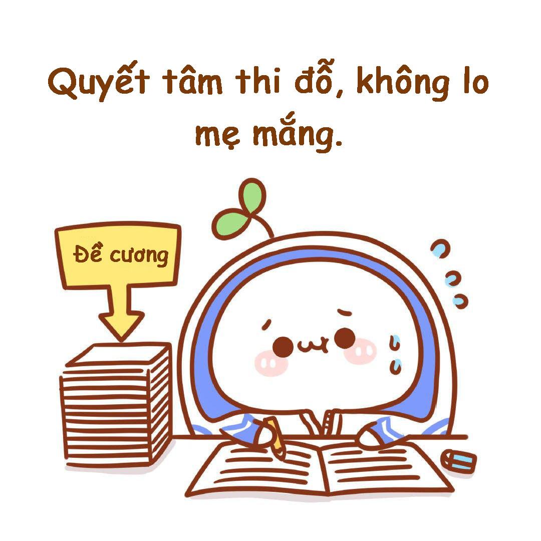 Ảnh hài hước về quyết tâm ôn thi