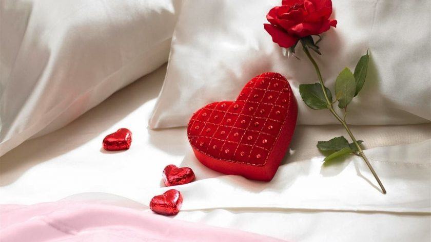 Hình nền tình yêu lãng mạn về hoa hồng và trái tim