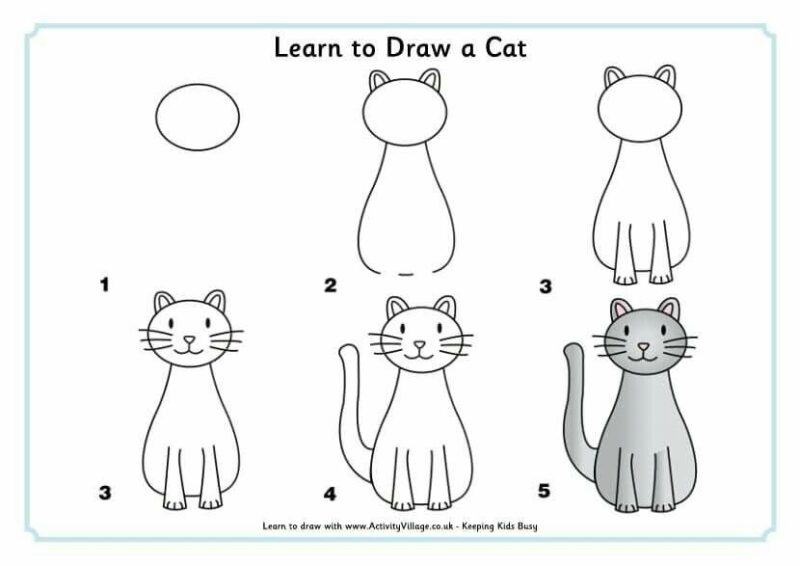 Cách Vẽ Con Mèo Đơn Giản Và Đẹp
