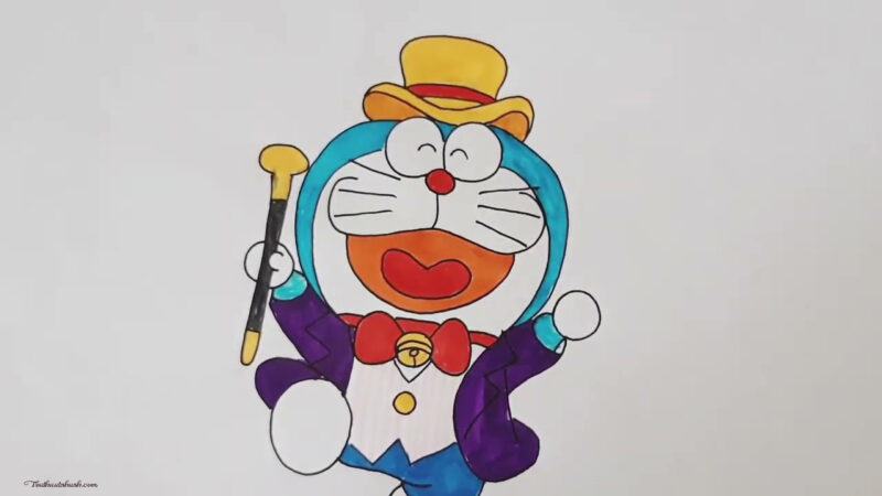 Vẽ Doraemon siêu dễ và đơn giản cho các bạn mới làm quen